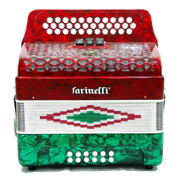 Acordeon Farinelli 34 Botones 12 Bajos 3 Registros Bandera Sol 3412b